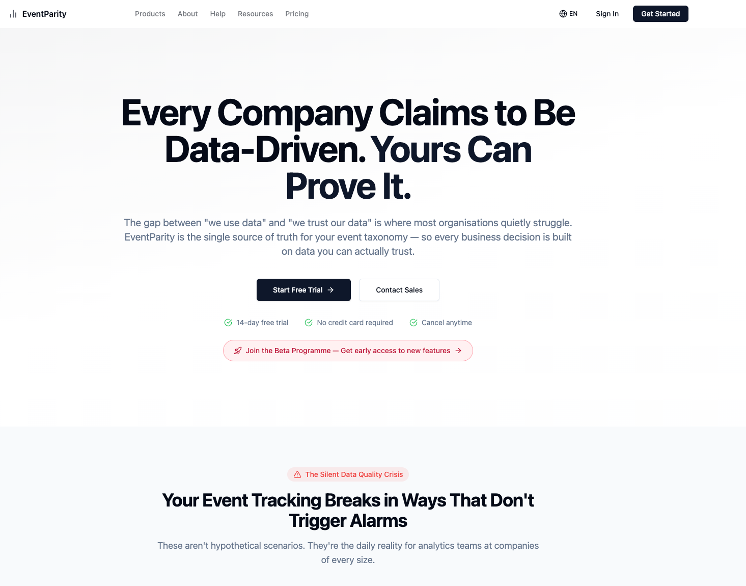 EventParity — Data-driven governance platform